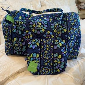 NWT Vera Bradley Duffle and Pouch Travel Set